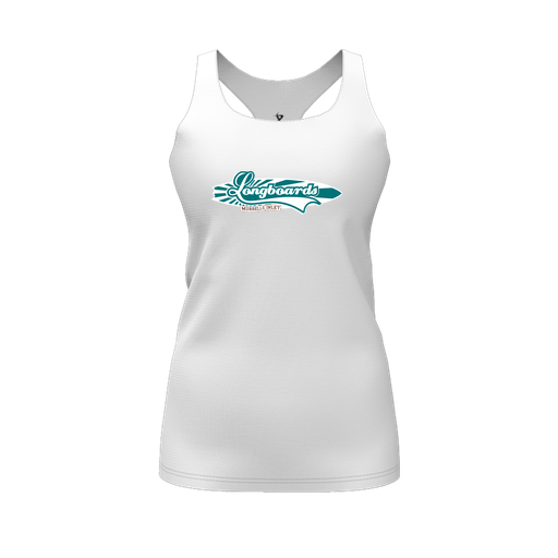 [FT0TRBWH-FYS-LOGO1] Decker Racerback Tank Top (Female Youth S, White, Logo 1)