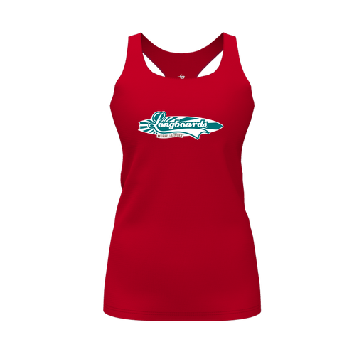 [FT0TRBRD-FYS-LOGO1] Decker Racerback Tank Top (Female Youth S, Red, Logo 1)