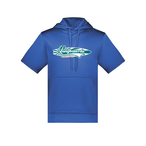 [6871.060.S-LOGO1] Men's Dri Fit Short Sleeve Hoodie (Adult S, Royal, Logo 1)