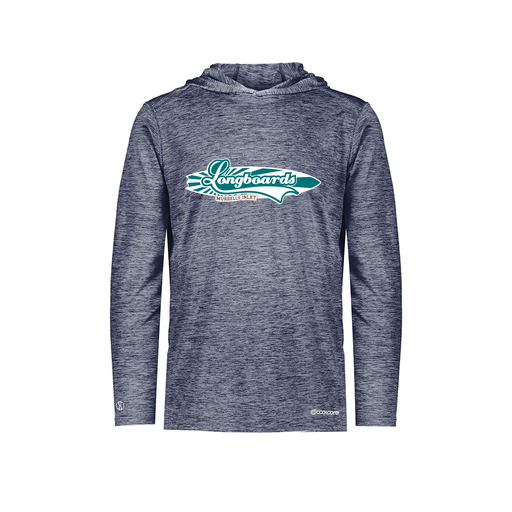 [FOLHCGNV-YS-LOGO1] Decker Youth Charge Hoodie (Youth S, Navy, Logo 1)