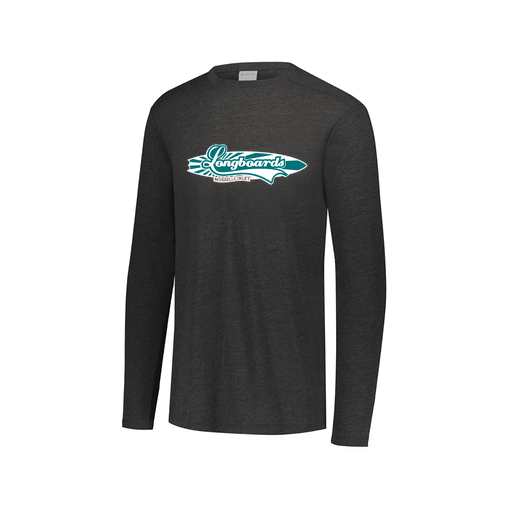 [FTLCUBBK-AXS-LOGO1] Decker Men's Tri-Blend T-Shirt - Long Sleeve (Adult XS, Black, Logo 1)