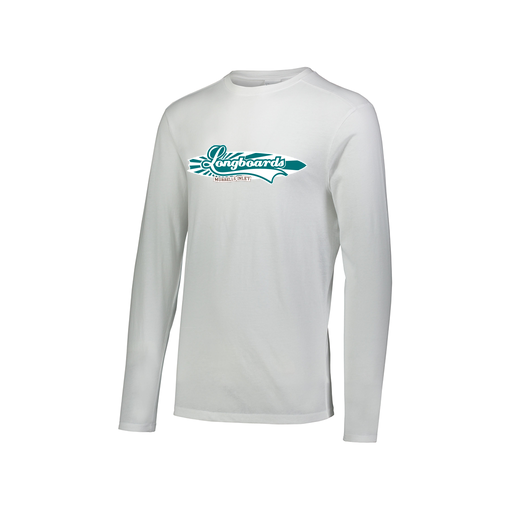 [FTLCUBWH-AXS-LOGO1] Decker Men's Tri-Blend T-Shirt - Long Sleeve (Adult XS, White, Logo 1)