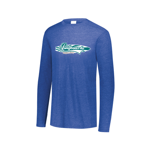 [3075.U55.XS-LOGO1] Decker Men's Tri-Blend T-Shirt - Long Sleeve (Adult XS, Royal, Logo 1)