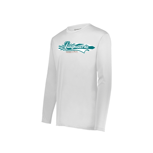 [222823.005.S-LOGO1] Youth LS Smooth Sport Shirt (Youth S, White, Logo 1)