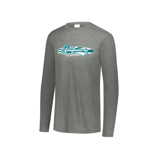 [FTLCUBGY-YS-LOGO1] Decker Youth Tri-Blend T-Shirt - Long Sleeve (Youth S, Gray, Logo 1)