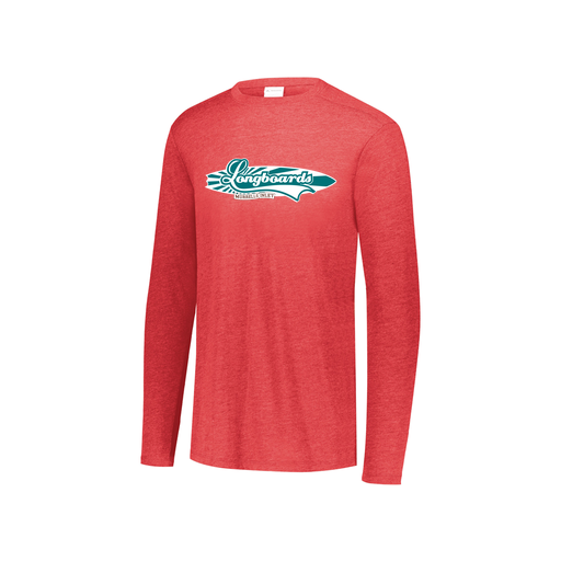 [FTLCUBRD-YS-LOGO1] Youth LS Ultra-blend T-Shirt (Youth S, Red, Logo 1)