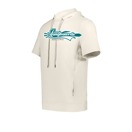 [222605-WHT-YS-LOGO1] YOUTH VENTURA SOFT KNIT SHORT SLEEVE HOODIE (Youth S, White, Logo 1)